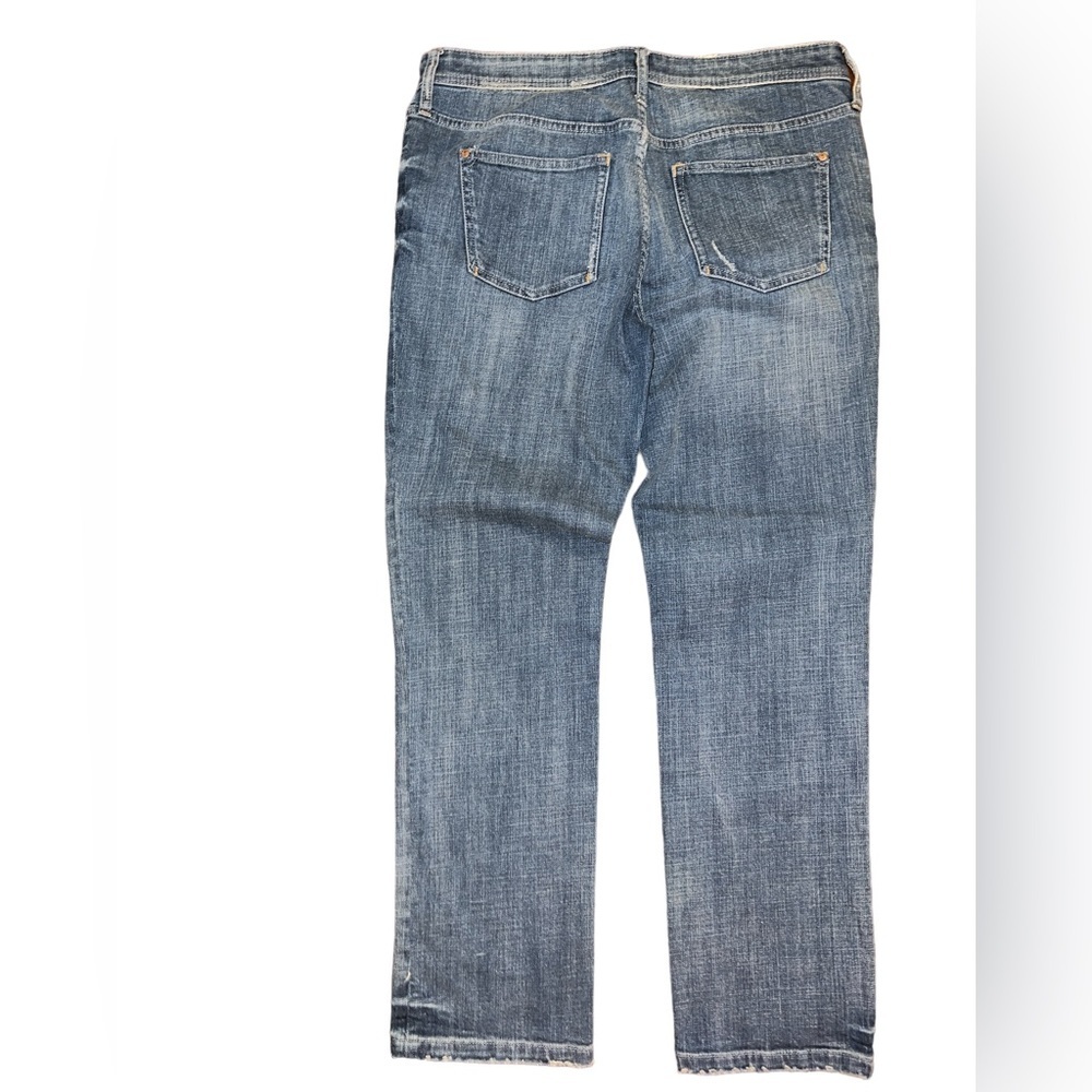 Pilcro and the Letterpress Blue Jeans with Patchwork Accents - Picture 3 of 14